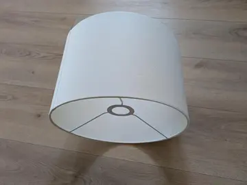 Abat-jour rond blanc écru 30cm