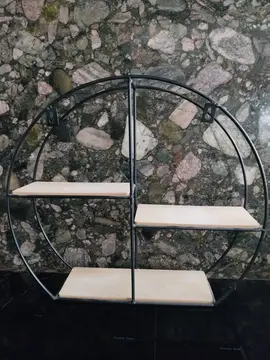étagère murale fer et bois