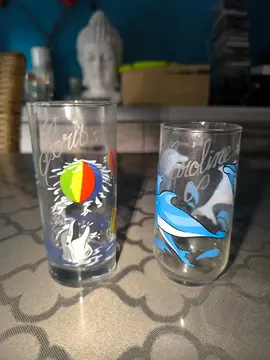 2 verres avec prénoms gravés
