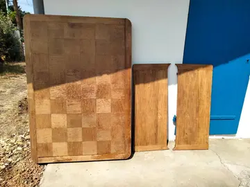 table art déco en bois massif