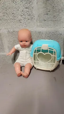 bébé et caisse de transport