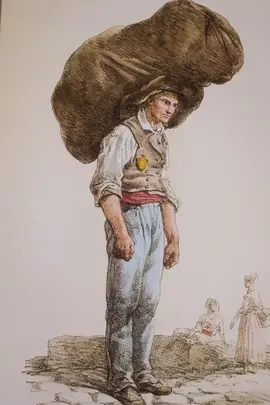 REPRODUCTION de lithographie « Charbonnier » CARLE VERNET (1758-1836)