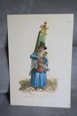 REPRODUCTION de lithographie« Marchande de Tisanne » CARLE VERNET (1758-1836)