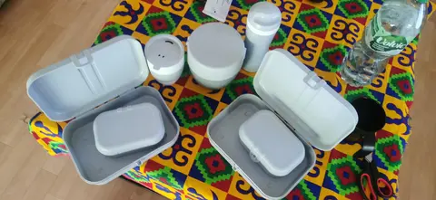 Boîte en plastique en bambou