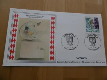 Enveloppe Premier Jour Monaco Art contemporain 1991