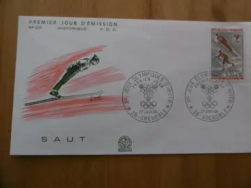Enveloppe Premier Jour JO Grenoble SAUT 1968