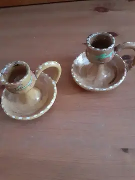 Lot de 2 petits bougeoirs