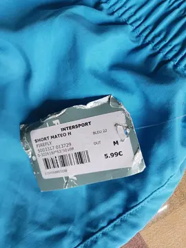 short homme neuf intersport