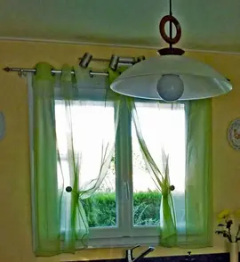 Rideaux vert anis