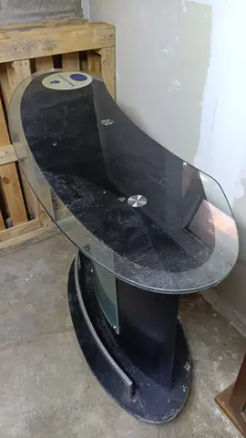 bar bois et verre trempé
