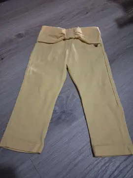 pantalon pour fille jaune taille 9/12