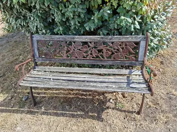 banc bois et métal