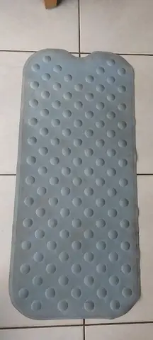 Tapis baignoire bleu 90x40cm en caouchouc