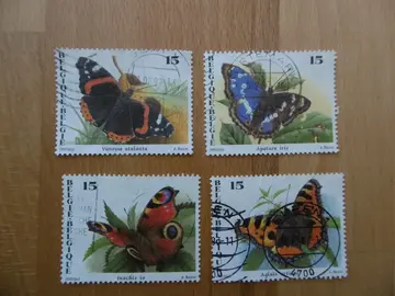 Timbres BELGIQUE série Papillons grand format 1993