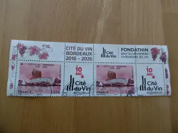 Timbres Cité du vin BORDEAUX Haut de planche