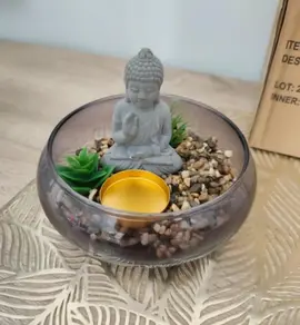 photophore Bouddha et plantes