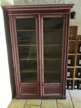 bibliotheque vitrine en bois