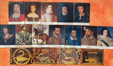 série de cartes postales rois et reines