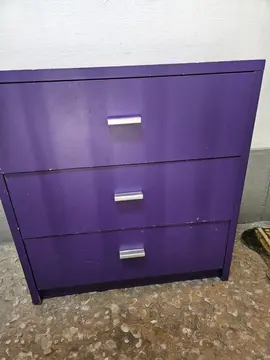 Commode 3 tiroirs violette