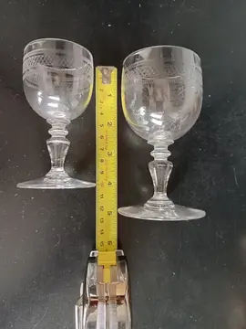 lot de verres en crystal ciselés