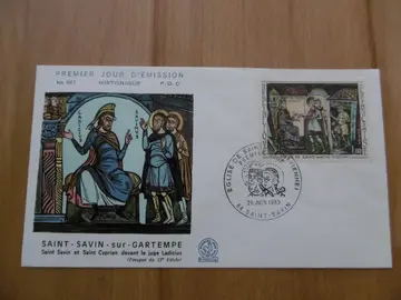 Enveloppe Premier Jour Eglise de Saint-Savin 1969