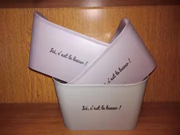 3 petits paniers rangement plastic