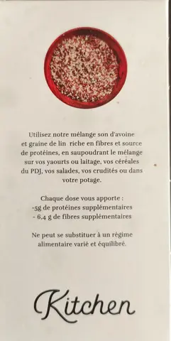 Lot de mélange son d'avoine et graines de lin