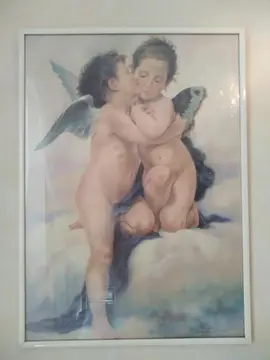 Véritable repro de "L'Amour et Psyché, enfants" de William Adolphe Bouguereau