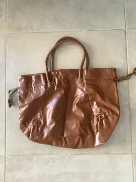sac à main en similicuir marron