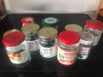 Lot de bocaux en verre
