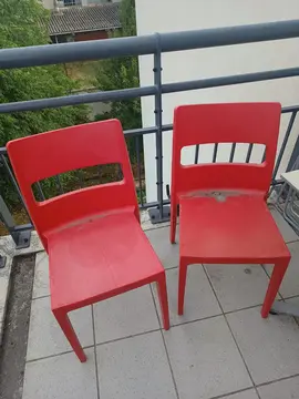 Chaises Rouge d'extérieur