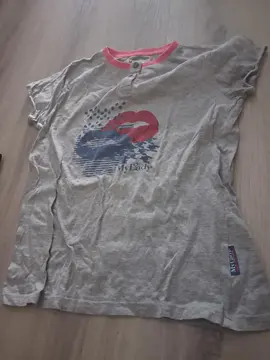 Tee-shirt gris et rose taille s