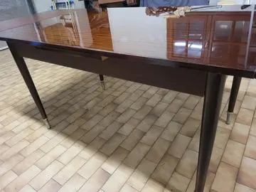Table rectangulaire années 1960 pieds compas