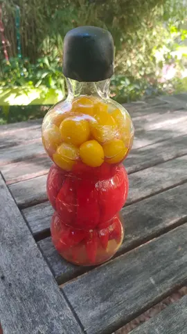 Décoration bouteille légumes