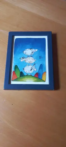 Cadre et dessin pour chambre d'enfant, format carte postale