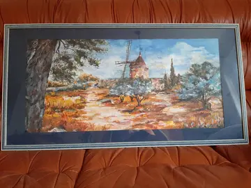 Tableau paysage moulin