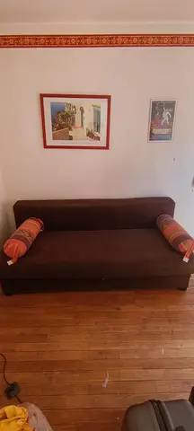 Canapé convertible lit 2 personnes 1m90 largeur 90cm profondeur avec coffre rangement intégré