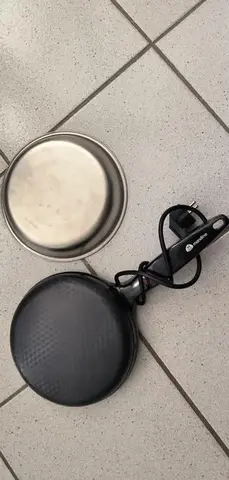 Crépière électrique avec plat