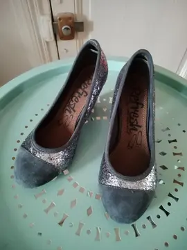Escarpins pailletés argent Refresh - pointure 36