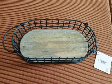 Petite panière bois et métal
