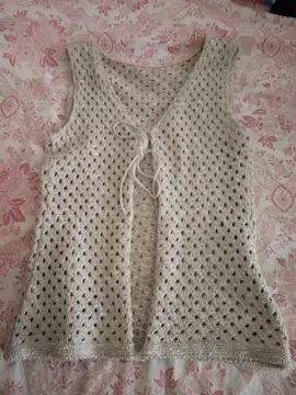 gilet crochet coton XS ou 14 ans