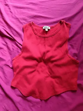Débardeur rouge enfant taille L