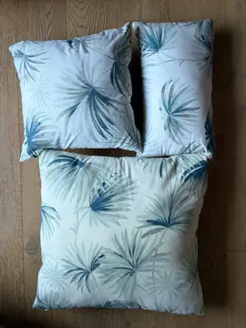 Set de 3 coussins de décoration palmier