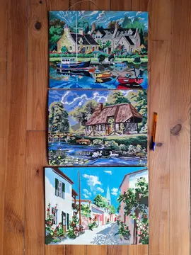 Lot 3 tableaux peinture par numéro