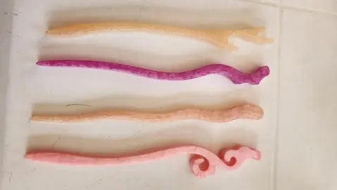 4 barrettes japonaise pour cheveux en résine epoxy