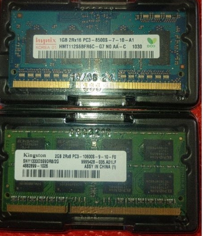 Lot de mémoire RAM PC3 Kingston 2gb et Hynix1gb et