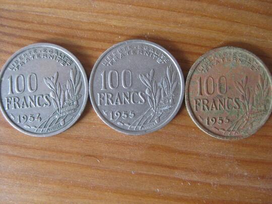 Monnaies françaises années 50