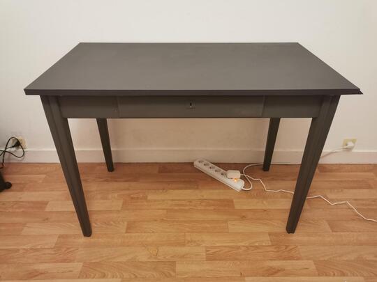 Table bois grise 110 x0620h76