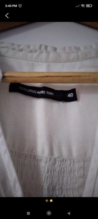 chemise monoprix t38 beige